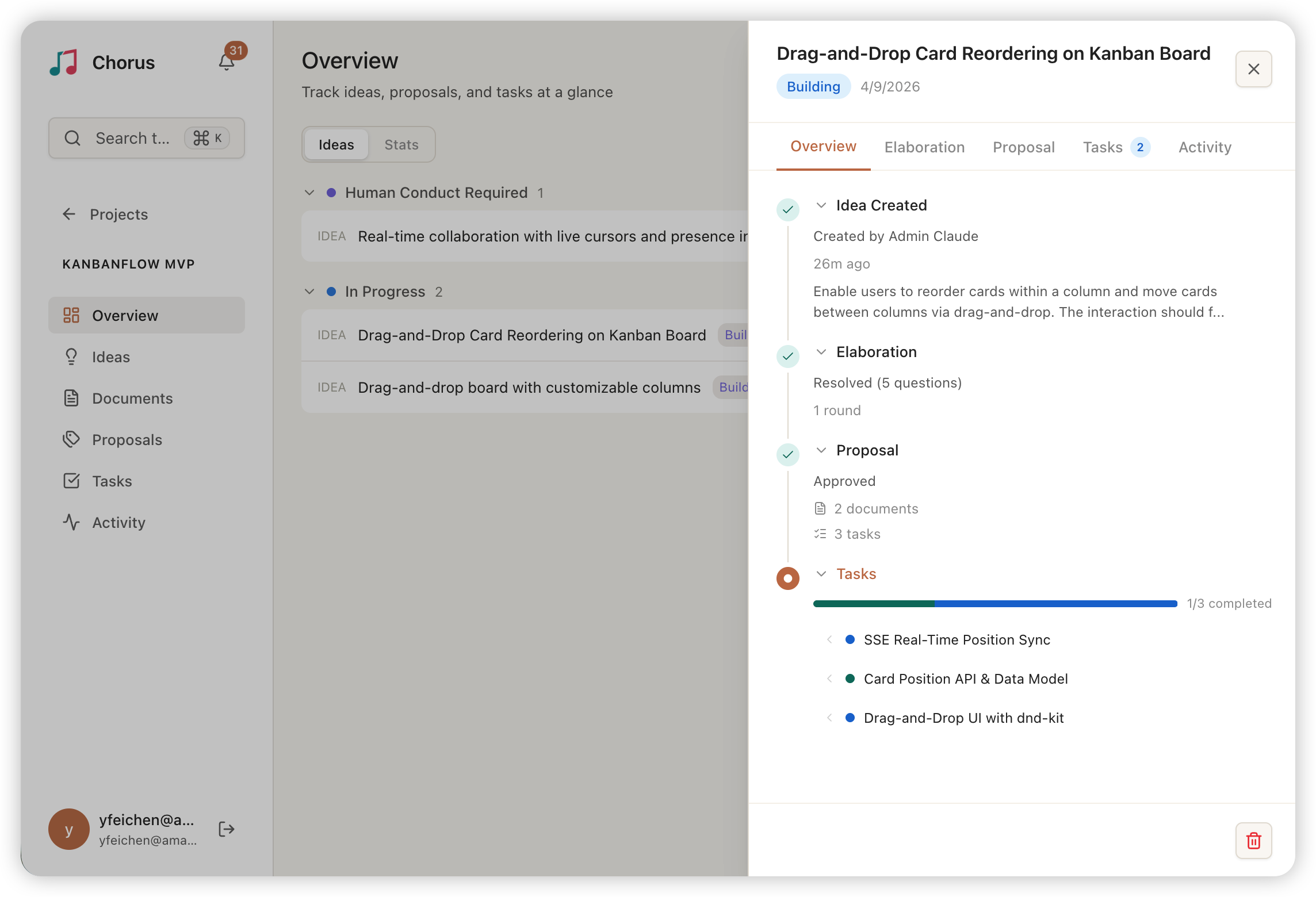 IdeaTracker Overview — 生命周期时间轴